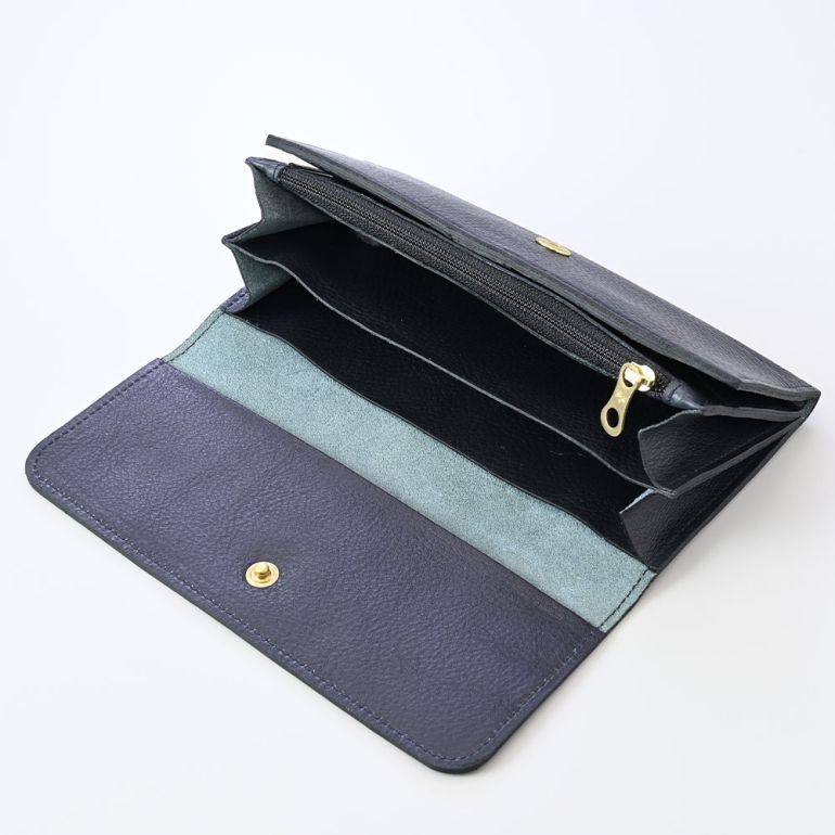 イルビゾンテ IL BISONTE 財布 長財布 メンズ レディース バケッタレザー ネイビー C0775P 137 【スペシャルラッピング660円(別売り)】
