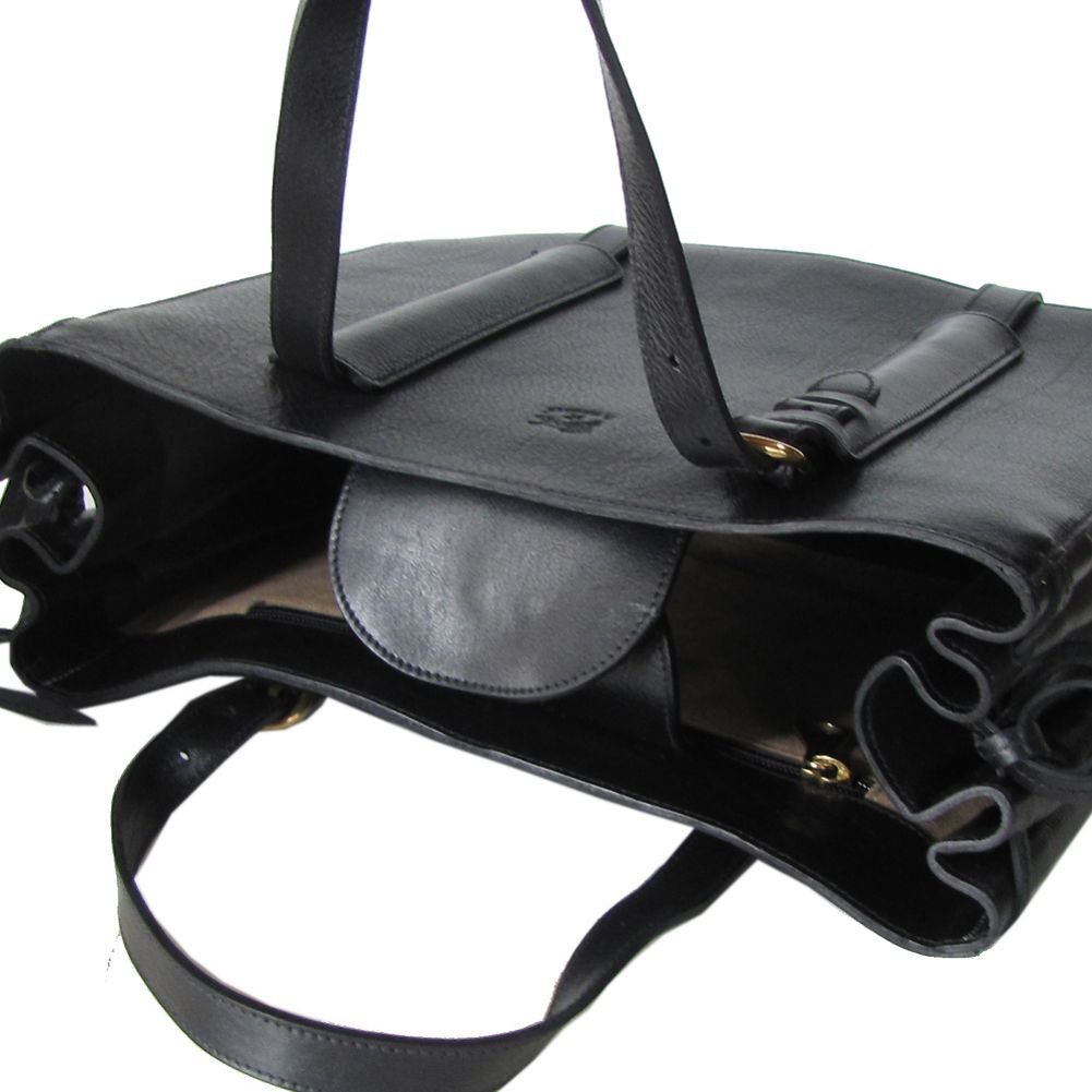 イルビゾンテ IL BISONTE バッグ トートバッグ ハンドバッグ レディース バケッタレザー ブラック ゴールド A2794 EP 153O