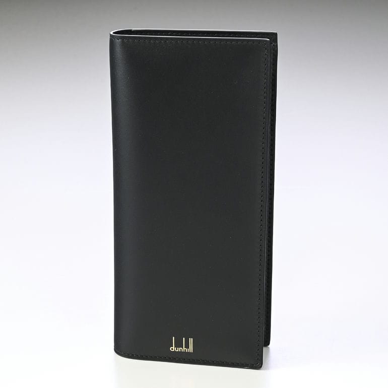 ダンヒル dunhill 長財布 メンズ カーフレザー ブラック 22F2910DK001 名入れ可有料 箔押し<br>【スペシャルラッピング660円(別売り)】