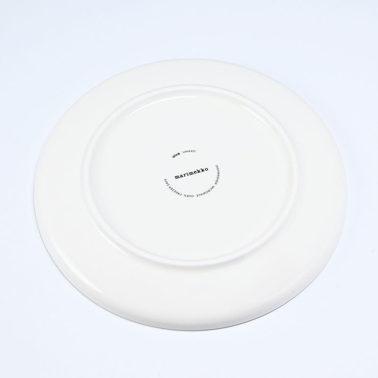 【名入れ可有料】マリメッコ marimekko プレート 20cm Unikko ウニッコ ホワイト×ベージュ×レッド 72864 072864 183 北欧食器 洋食器 北欧デザイン 中皿 テーブルウエア 【スペシャルラッピング660円(別売り)】