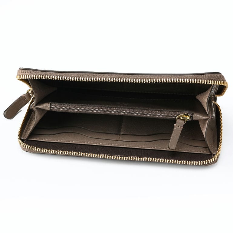 イルビゾンテ IL BISONTE 長財布 小銭入れ付 ラウンドファスナー メンズ レディース バケッタレザー グレー SZW056PV0001GY107B ウォレット【スペシャルラッピング660円(別売り)】