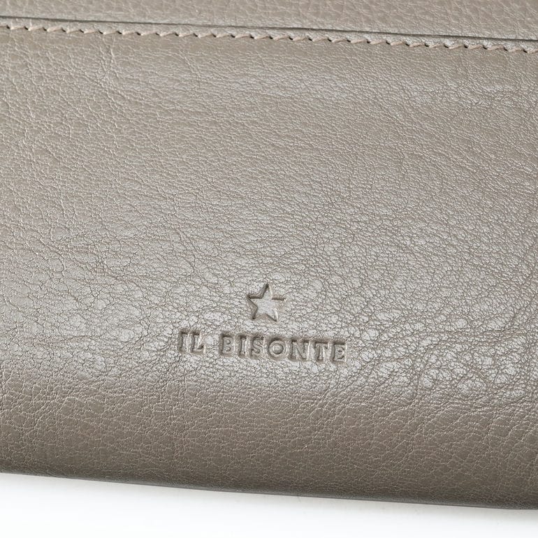 イルビゾンテ IL BISONTE 長財布 小銭入れ付 ラウンドファスナー メンズ レディース バケッタレザー グレー SZW056PV0001GY107B ウォレット【スペシャルラッピング660円(別売り)】