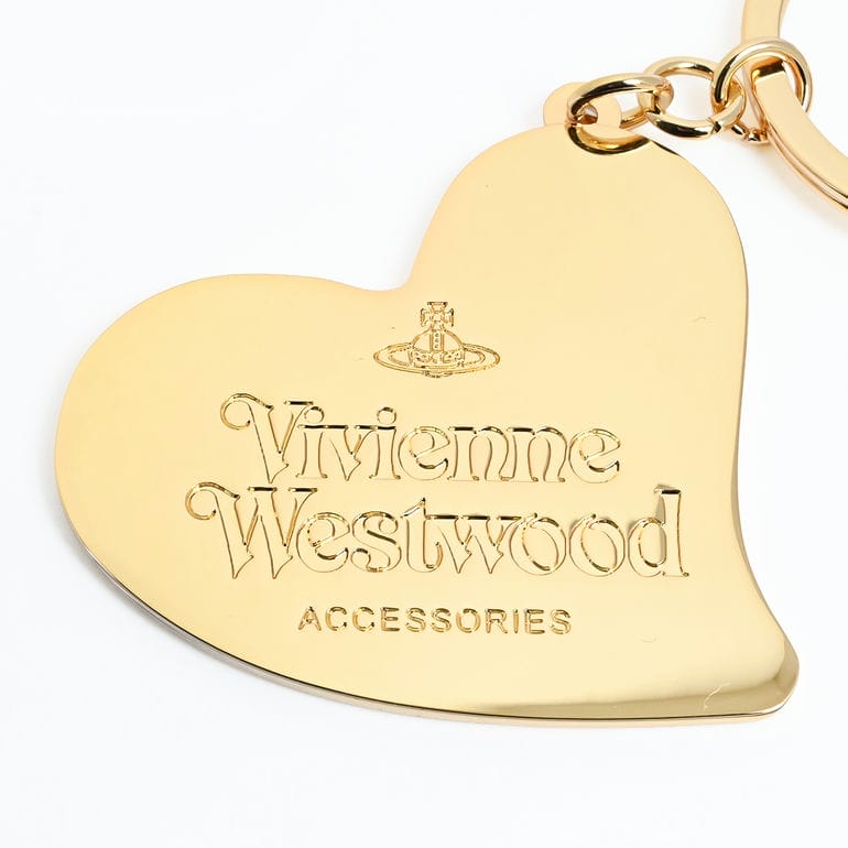 ヴィヴィアンウエストウッド Vivienne Westwood キーリング キーホルダー チャーム ORB HEART オーブ ハート ブラック ゴールド 8203012UU OM002H N401<br>【スペシャルラッピング660円(別売り)】
