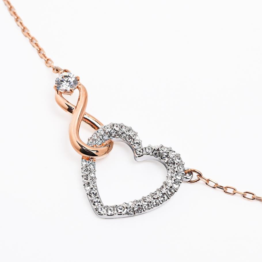 スワロフスキー SWAROVSKI ネックレス ペンダント ハート インフィニティ INFINITY HEART ローズゴールド ホワイト 5518865【スペシャルラッピングB対応(別売り)】