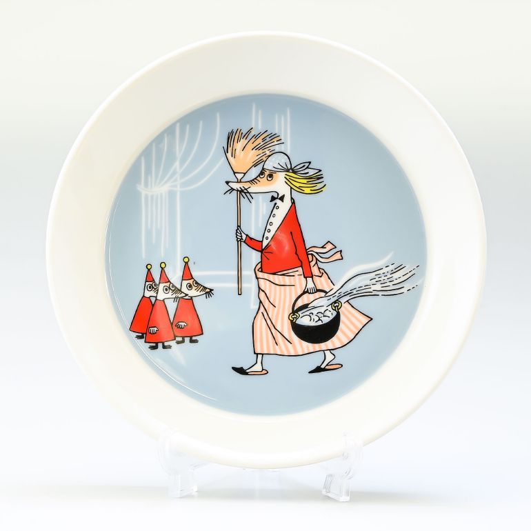 アラビア ARABIA プレート 絵皿 19cm MOOMIN クラッシックコレクション フィリフヨンカ グレー 1057218 北欧食器 洋食器 名入れ可有料【スペシャルラッピング660円(別売り)】