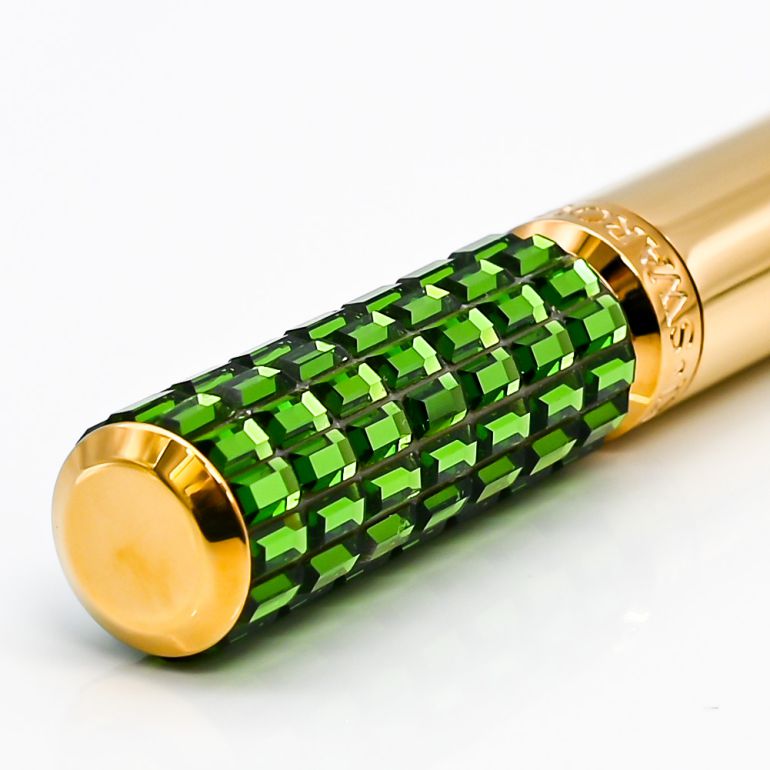 スワロフスキー SWAROVSKI LCT002 ボールペン イエローゴールド×グリーン 5618145 名入れ有料可 名入れギフト ボールペン 文房具【スペシャルラッピング660円(別売り)】