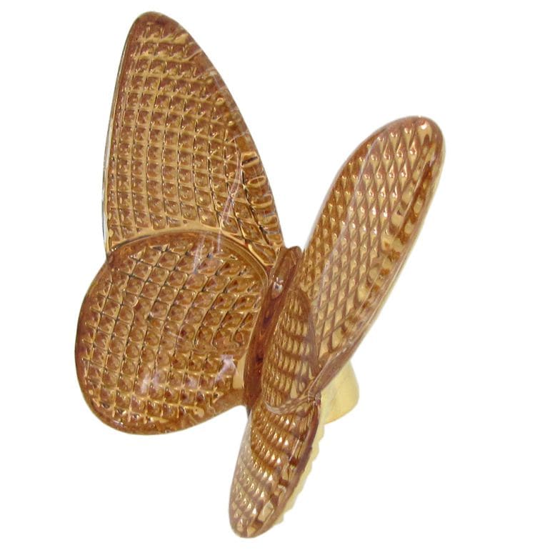 バカラ Baccarat クリスタルフィギュア ラッキーバタフライ パピヨン