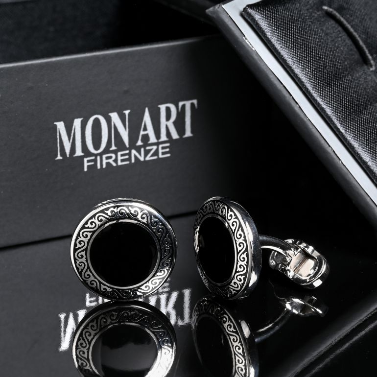 モンアート MONART カフス メンズ カフリンクス カフスボタン オーバル
