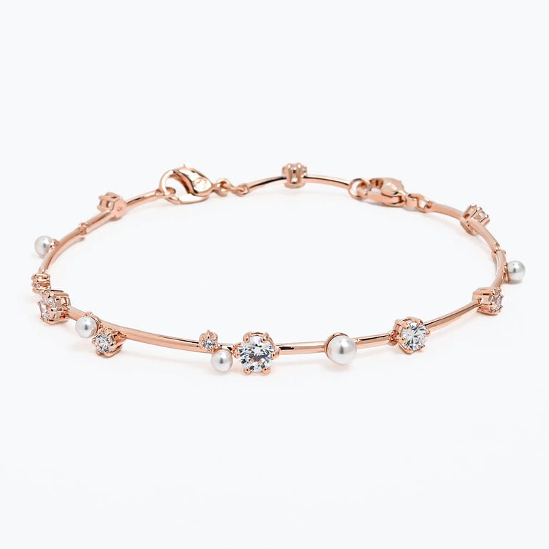 スワロフスキー SWAROVSKI ブレスレット Constella Tennis コンステラ クリスタルパール クリア ローズゴールド 5729505 ジュエリー アクセサリー【スペシャルラッピング660円(別売り)】