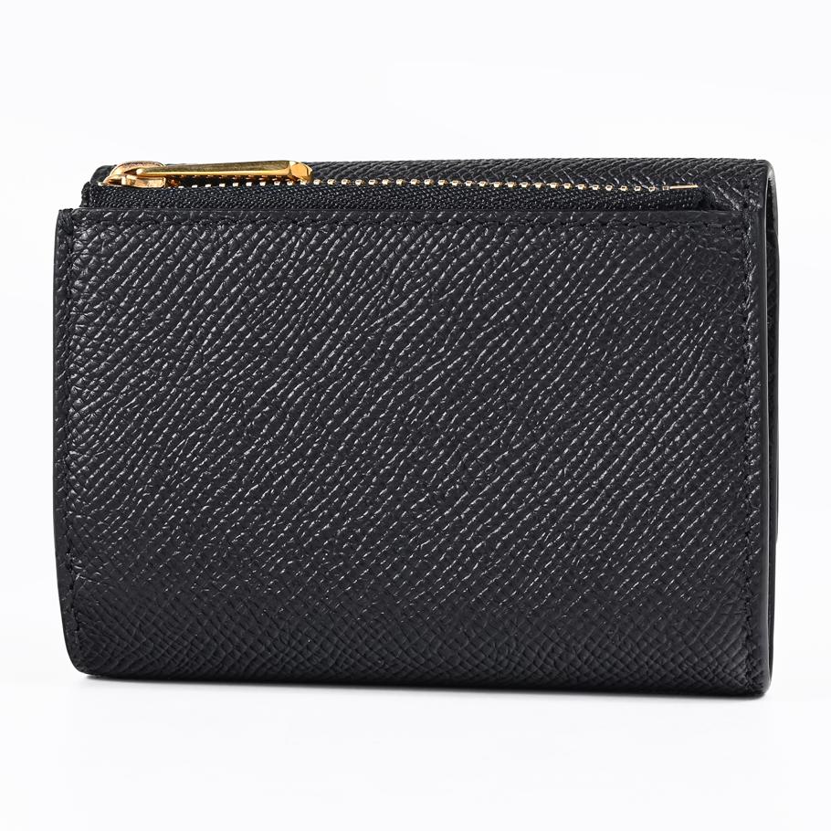 【名入れ可有料】【スペシャルラッピング付き】フェラガモ Salvatore Ferragamo サルヴァトーレフェラガモ 三つ折り財布 小銭入れ付き コンパクトウォレット ダブル・ガンチーニ レディース ブラック 220862 779894 0779894