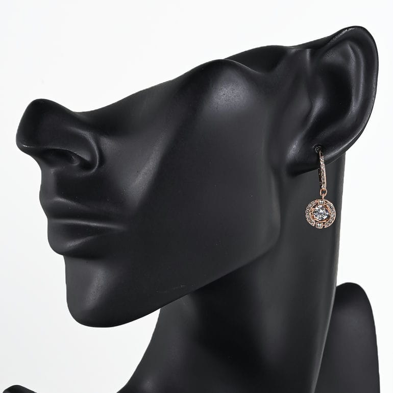 スワロフスキー SWAROVSKI ピアス Una ドロップピアス クリア ローズ