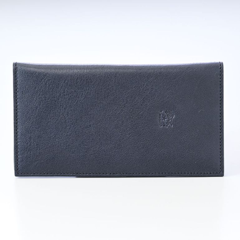 イルビゾンテ IL BISONTE 財布 長財布 メンズ レディース バケッタレザー フラップ ネイビー C0616P 137 【スペシャルラッピング660円(別売り)】