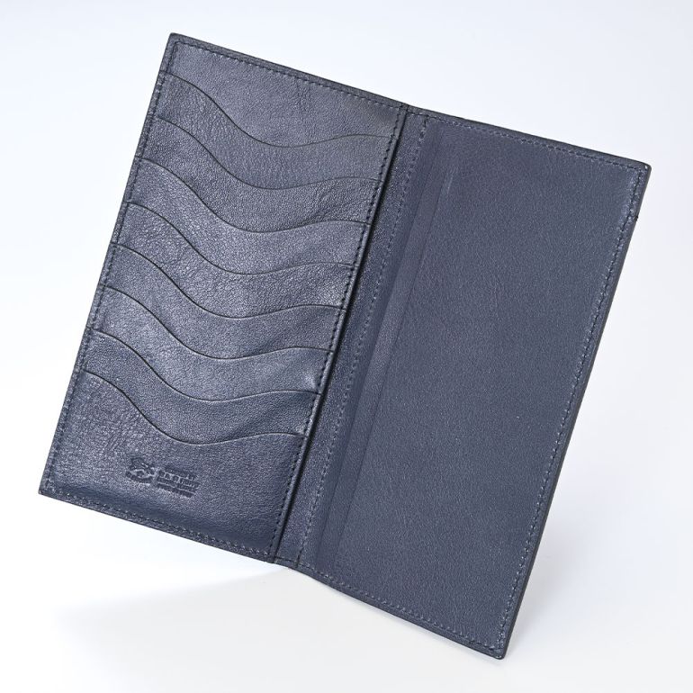 イルビゾンテ IL BISONTE 財布 長財布 メンズ レディース バケッタレザー フラップ ネイビー C0616P 137 【スペシャルラッピング660円(別売り)】