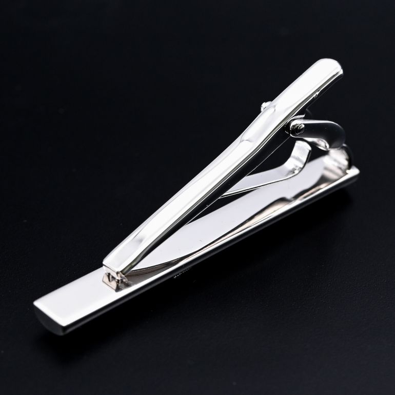 モンアート MONART ネクタイピン メンズ タイピン タイバー タイクリップ シルバー ブラック PARADISO TC 15 A Made in Italy 名入れ可有料 正規代理店