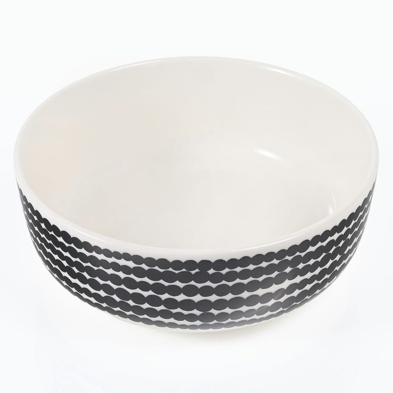 マリメッコ marimekko ボウル 400ml 深鉢 シルトラプータルハ ホワイト ブラック 75531 075531 190 洋食器 テーブルウェア 北欧食器 北欧デザイン<br>【スペシャルラッピング660円(別売り)】