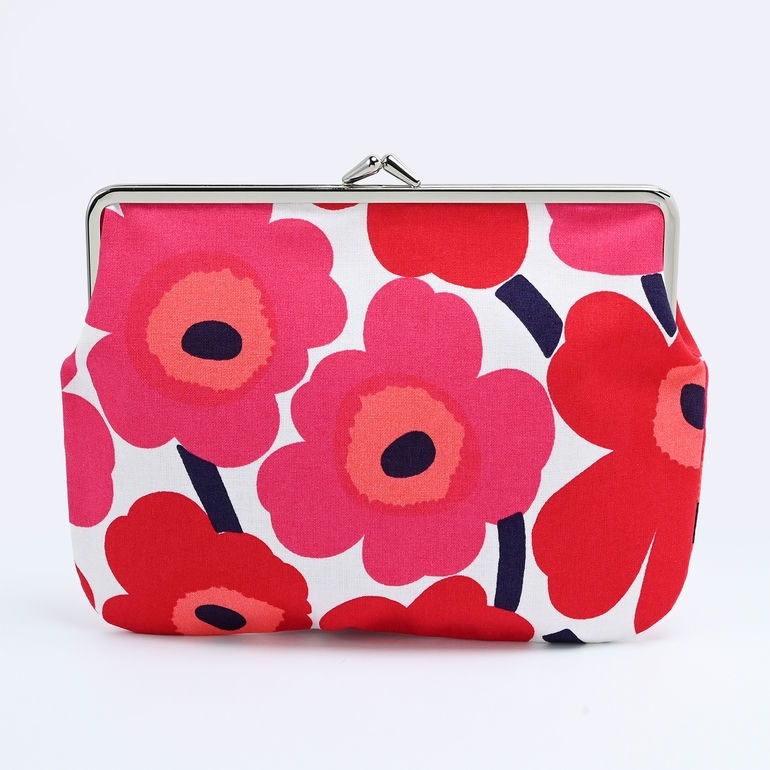 マリメッコ marimekko 小物入れ ポーチ がま口 ミニウニッコ レッド 037773 001 刺しゅう可有料 北欧雑貨 北欧デザイン ネコポス限定 送料無料