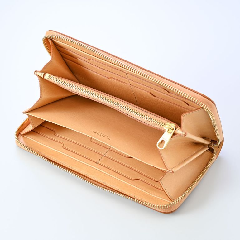 イルビゾンテ IL BISONTE 財布 長財布 メンズ レディースラウンドファスナー バケッタレザー ナチュラル SZW039PVX001 NA245H 【スペシャルラッピング660円(別売り)】