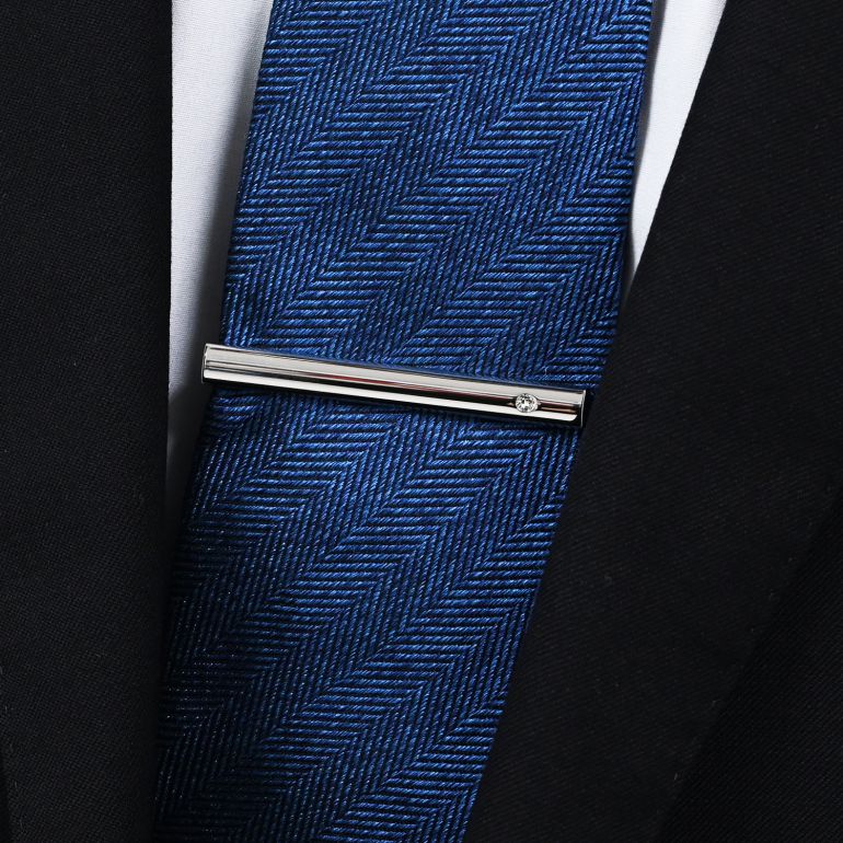 モンアート MONART ネクタイピン メンズ タイピン タイバー タイクリップ シルバー クリア PARADISO TC 15 B Made in Italy 名入れ可有料 正規代理店