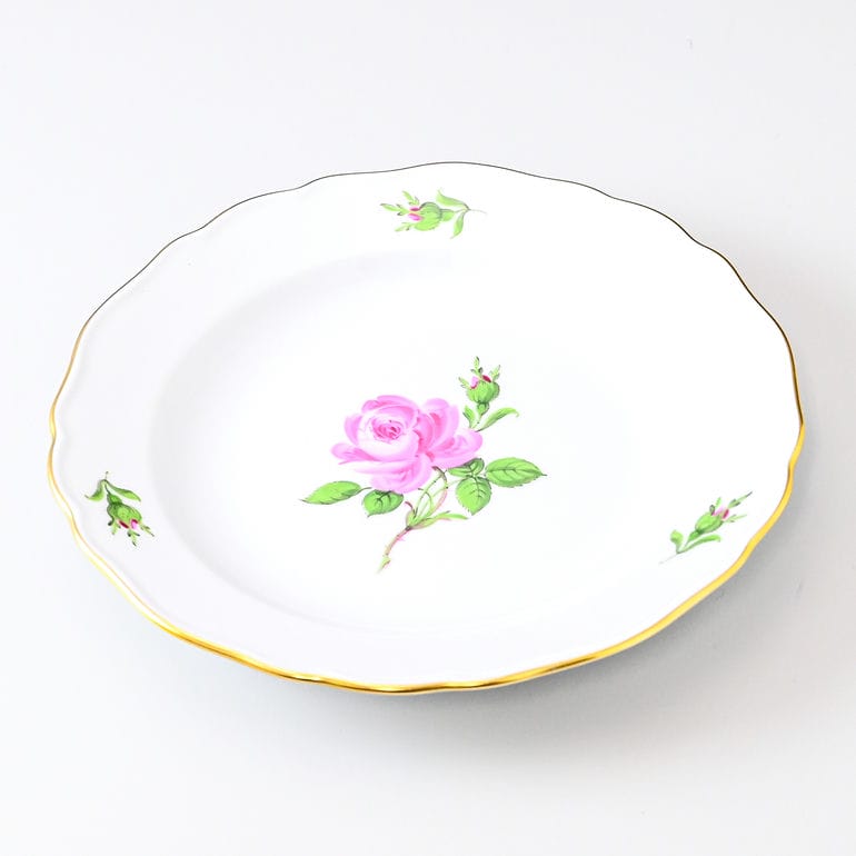 名入れ可有料】マイセン ピンクローズ ピンクの薔薇 デザートプレート