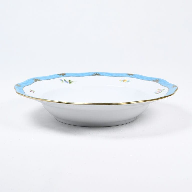 ヘレンド HEREND スーププレート ローズチューリップ ブルー 洋食器 21cm 皿 手描き スーププレート 505000 RTFB 00505000-RTFB【スペシャルラッピング660円(別売り)】