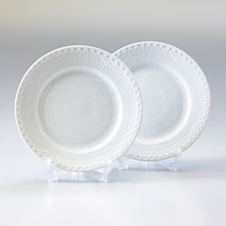 2枚セット ロイヤルコペンハーゲン ホワイトフルーテッド ハーフレース 17cm プレート フラット 1128617 日本未発売 1017292 北欧食器 洋食器 【スペシャルラッピング660円(別売り)】