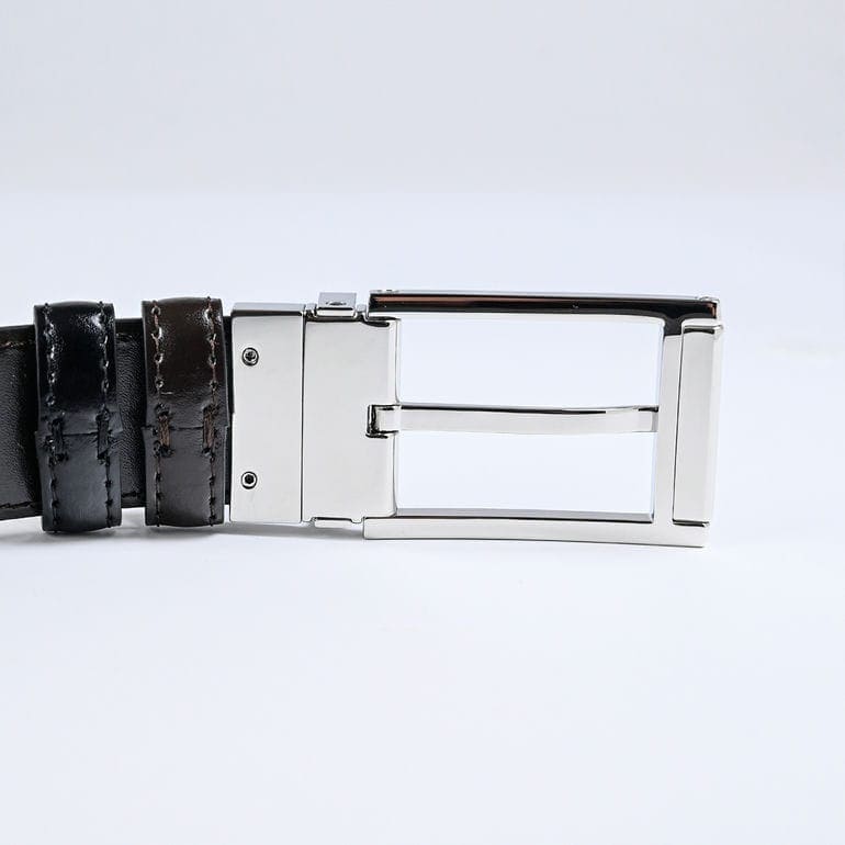 ダンヒル dunhill ベルト 30mm 95サイズ リバーシブル レクタンギュラー ローラーバックル スムースレザー メンズ ブラック×ダークブラウン 23F4T38MT236 95 名入れ可有料<br>【スペシャルラッピング660円(別売り)】