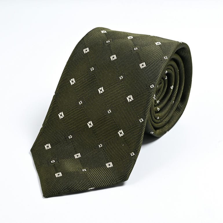 【刺しゅう名入れ可有料】ダンヒル dunhill ネクタイ メンズ 大剣幅8cm シルク100% アーカイブ ニーツ ウーブン オリーブ 24RPTW1GE312 英国<br>【スペシャルラッピング660円(別売り)】