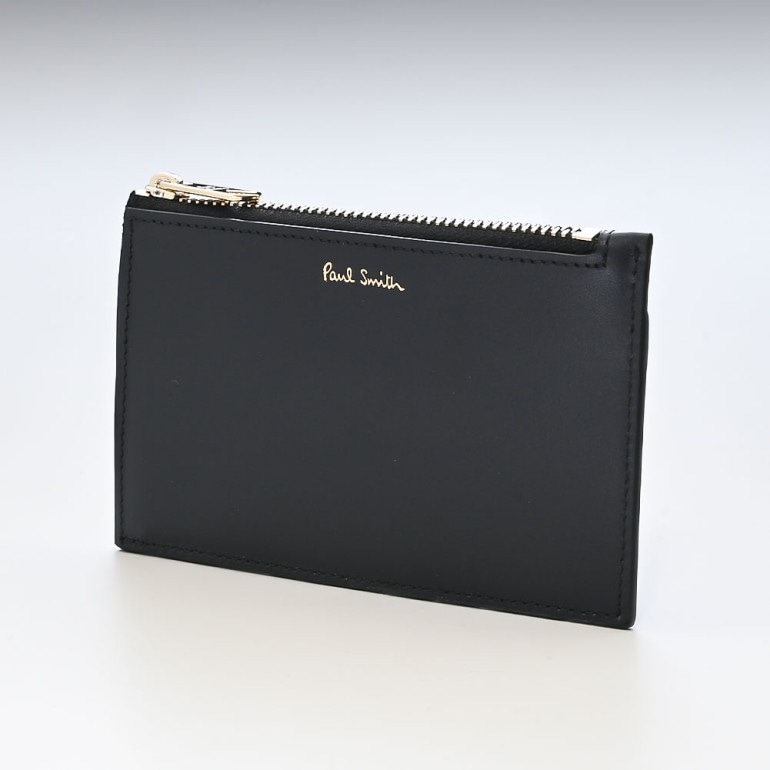 ポールスミス Paul Smith 財布 ミニ財布 スマートウォレット コインケース メンズ 小銭入れ ブラック マルチカラー 6136 BMULTI 79 Made in ITALY フラグメントケース キャッシュレス 名入れ可有料 【スペシャルラッピング660円(別売り)】