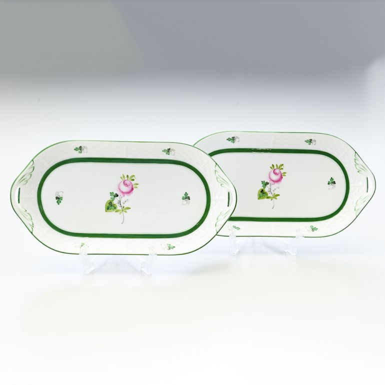 ヘレンド サービストレイ ペア 2個セット ウィーンのバラ プレート 洋食器 23cm 437000 VRH 【00437000-VRH】【スペシャルラッピング660円(別売り)】