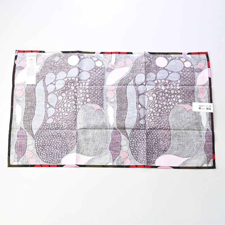 マリメッコ marimekko ティータオル 70×42cm キッチンタオル Pieni Rusakko ピエニ ルサッコ ブラウン×ピンク 071970 530 北欧雑貨 北欧デザイン ネコポス限定 送料無料