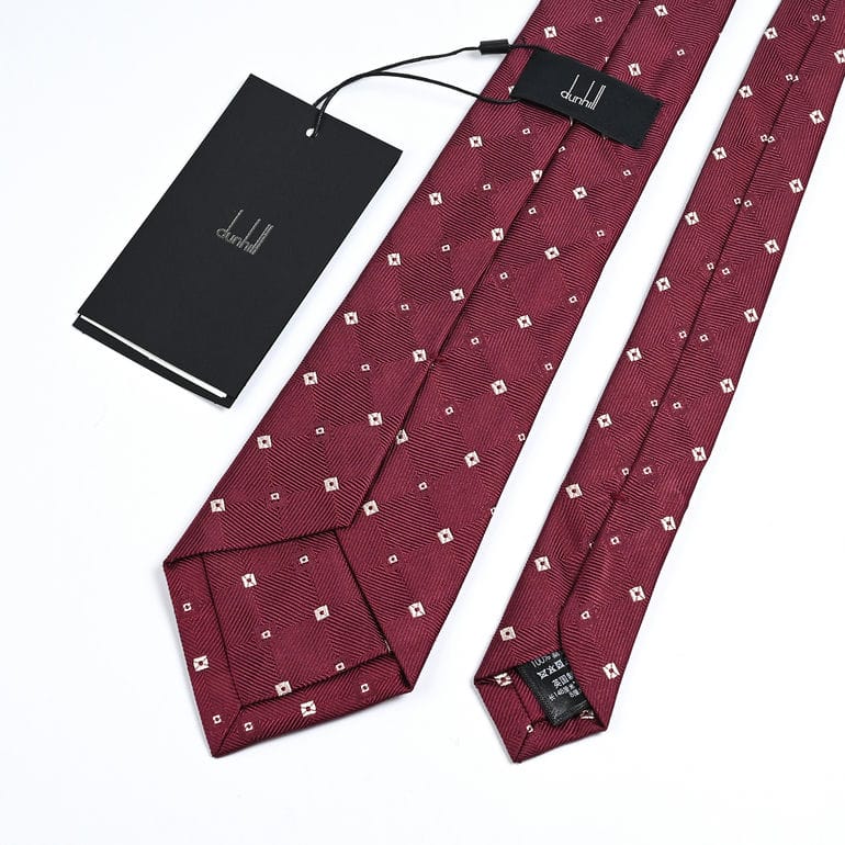 【刺しゅう名入れ可有料】ダンヒル dunhill ネクタイ メンズ 大剣幅8cm シルク100% アーカイブ ニーツ ウーブン レッド 24RPTW1GE601 英国<br>【スペシャルラッピング660円(別売り)】