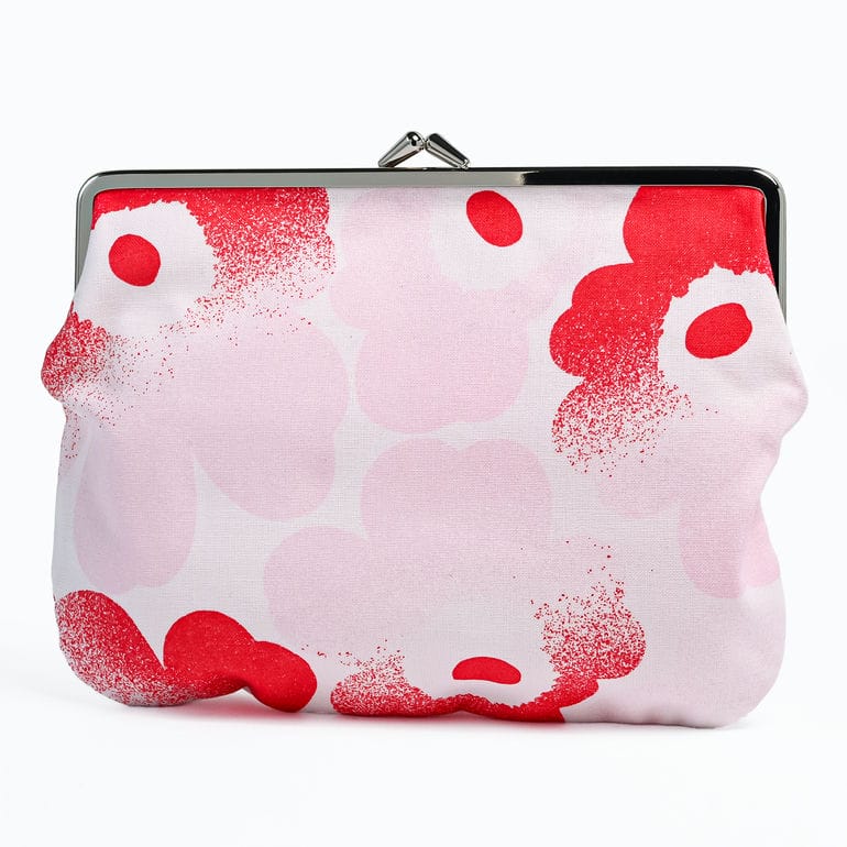 【刺しゅう名入れ可有料】マリメッコ marimekko 小物入れ ポーチ コスメポーチ 化粧ポーチ ペンケース がま口 ミニ Unikko ウニッコ haivahdys プオリカス レッド ピンク 73821 073821 330 北欧雑貨 北欧デザイン ネコポス限定 送料無料