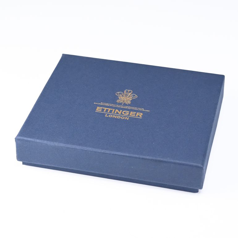 エッティンガー ETTINGER 二つ折り財布 メンズ ブライドルレザー バイカラー BH141JR ペトロール ブルー 箔押し名入れ可有料 【スペシャルラッピング660円(別売り)】