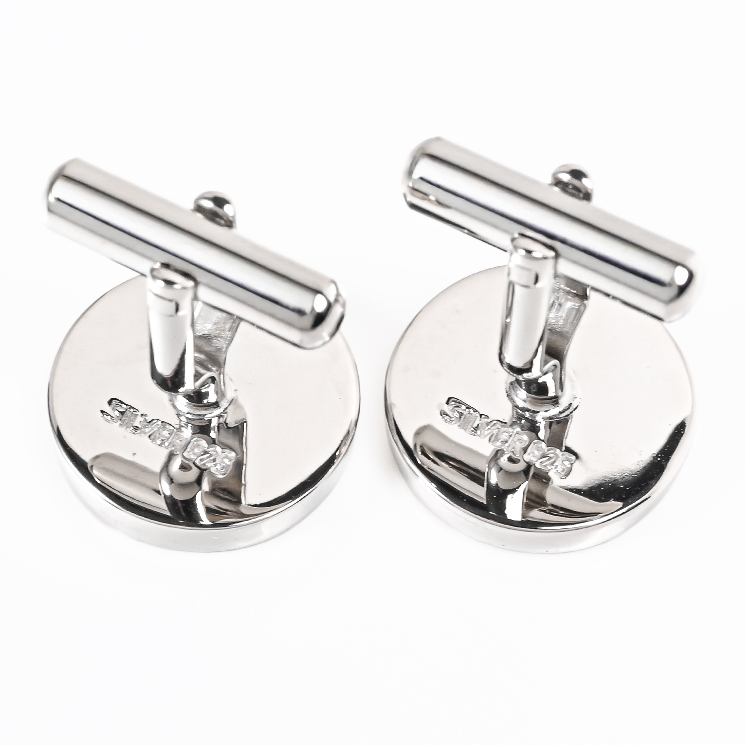 名入れ無料 オロビアンコ カフス メンズ カフリンクス カフスボタン ラウンド シルバー ORCS548