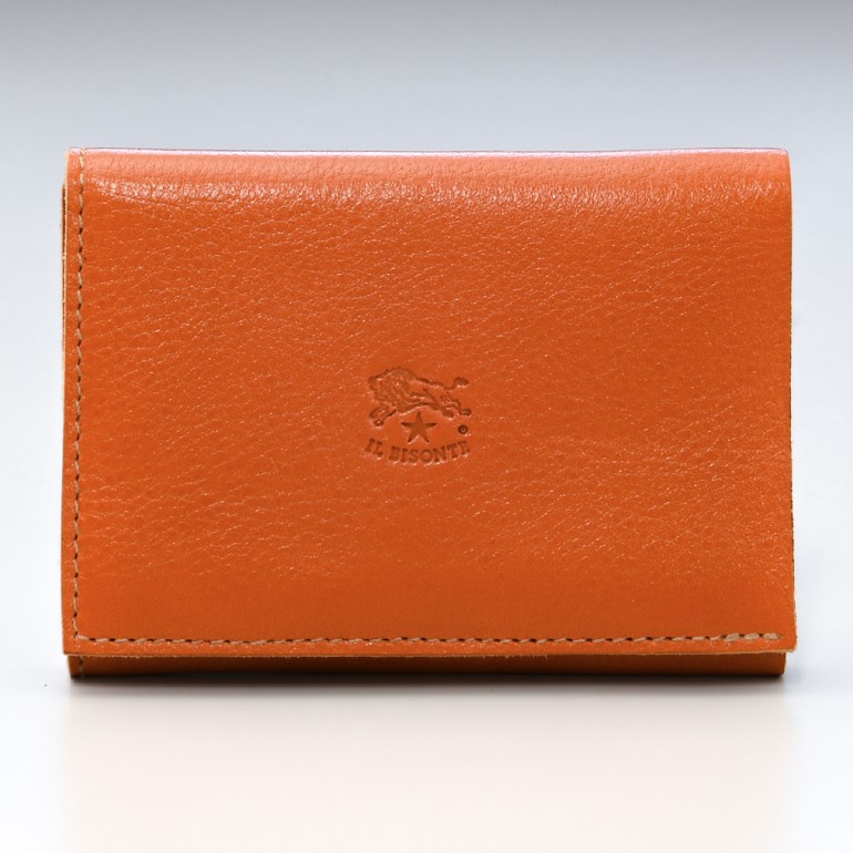 イルビゾンテ IL BISONTE 財布 ミニ財布 小銭入れなし メンズ レディース バケッタレザー キャラメル ヤキヌメ C1112 EP 145O【スペシャルラッピング660円(別売り)】