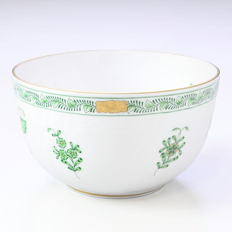⑤ 【美品】HEREND インドの華　ディーププレート　ボウル　23cm ⑤ 【美品】HEREND インドの華 ディーププレート ボウル 23cm