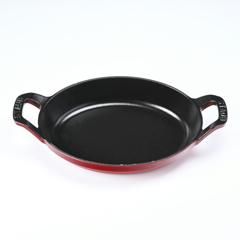 ストウブ staub オーバル フライパン スタッカブルディッシュ 21cm チェリー 1302106(1004253、40509-896-0) 洋食器 調理器具 ホーロー 鋳物 キッチン用品