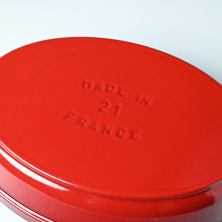 ストウブ staub オーバル フライパン スタッカブルディッシュ 21cm チェリー 1302106(1004253、40509-896-0) 洋食器 調理器具 ホーロー 鋳物 キッチン用品