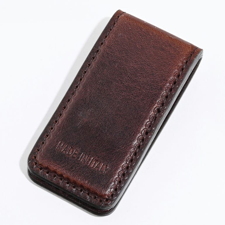 【名入れ可有料】イルビゾンテ IL BISONTE マネークリップ Duccio メンズ レディース バケッタレザー ダークブラウン SMW210PO0001BW432X【スペシャルラッピング660円(別売り)】