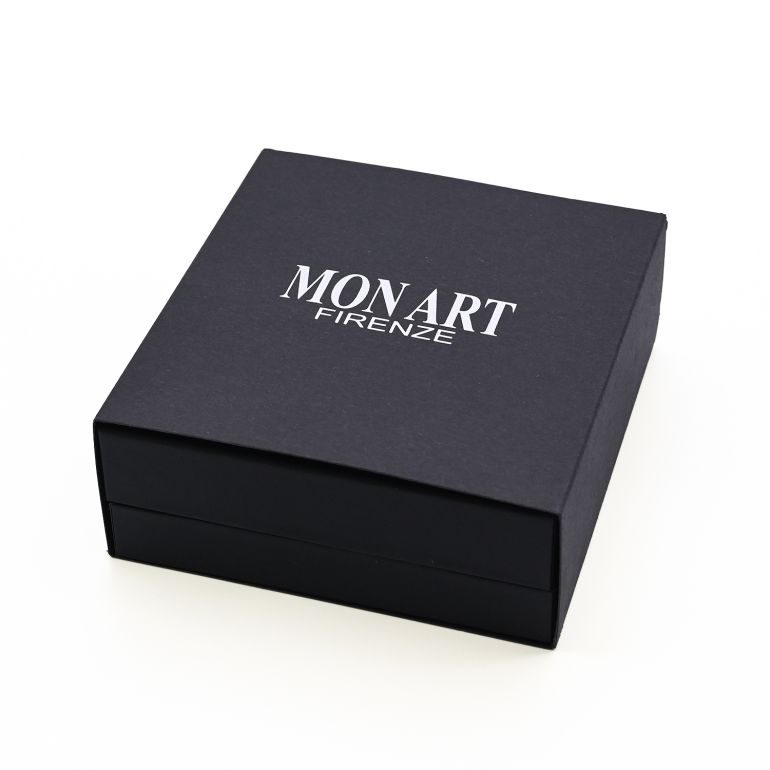 モンアート MONART ブレスレット Mサイズ メンズ ウーブンレザー ブラウン QUADRO BR 81 A Made in Italy 名入れ可有料 正規代理店