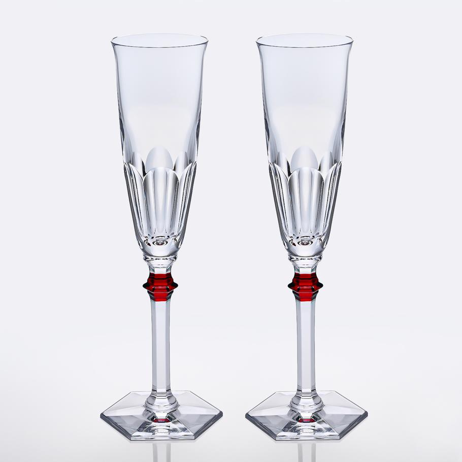 【名入れ可有料】バカラ Baccarat ギフトセット グラス シャンパンフルート ペア アルクール イヴ レッドボタン シャンパングラス 25cm 2807194 【熨斗対応】 洋食器 <br>【スペシャルラッピング1100円(別売り)】