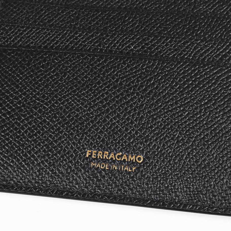 【スペシャルラッピング付き】フェラガモ Salvatore Ferragamo サルヴァトーレフェラガモ マネークリップ式 カードケース ダブル・ガンチーニ メンズ ブラック 661475 776473 0776473