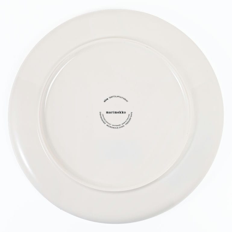 マリメッコ marimekko プレート 25cm シルトラプータルハ ホワイト ブラック 75530 075530 190 大皿 洋食器 テーブルウェア 北欧食器 北欧デザイン<br>【スペシャルラッピング660円(別売り)】