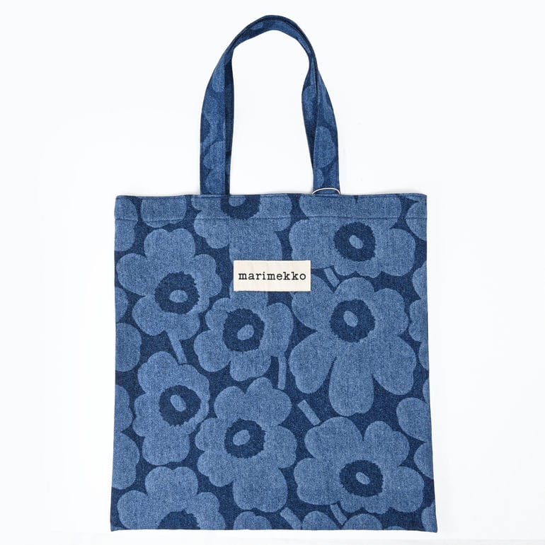 【フィンランド】マリメッコmarimekkoラウンドバッグ＆Tシャツ2点セット① マリメッコ marimekko トートバッグ Vankka ヴァンカ デニム ウニッコ