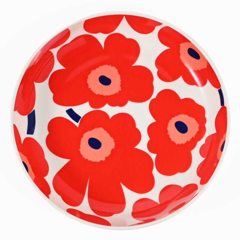 マリメッコ marimekko プレート 20.5cm ウニッコ ホワイト レッド