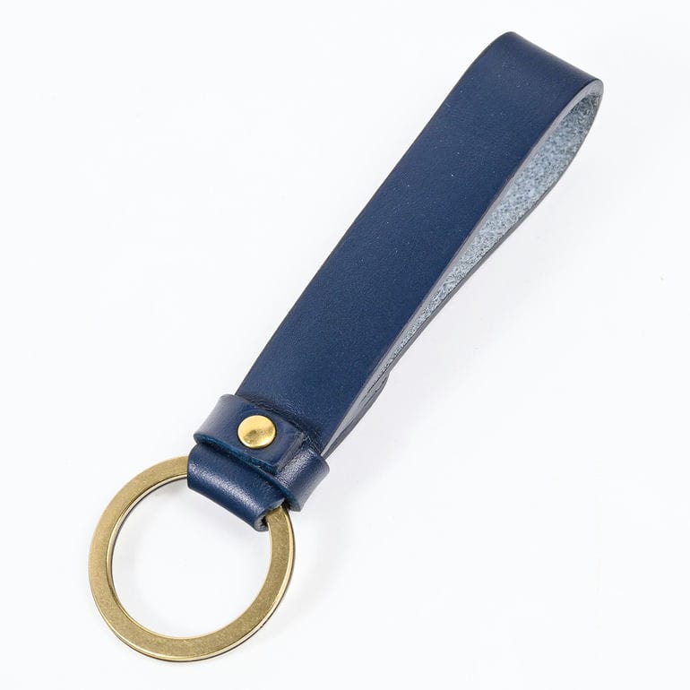 イルビゾンテ IL BISONTE キーリング キーホルダー メンズ レディース バケッタレザー ブルーネイビー SKH019PG0001BL137 ネコポス限定 送料無料<br>【スペシャルラッピング660円(別売り)】