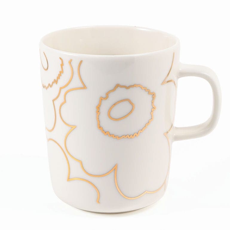 マリメッコ marimekko マグカップ コップ 250ml 2025冬新作 ピイルト ウニッコ ホワイト ゴールド 75637 075637 120 洋食器 北欧食器 北欧デザイン<br>【スペシャルラッピング660円(別売り)】