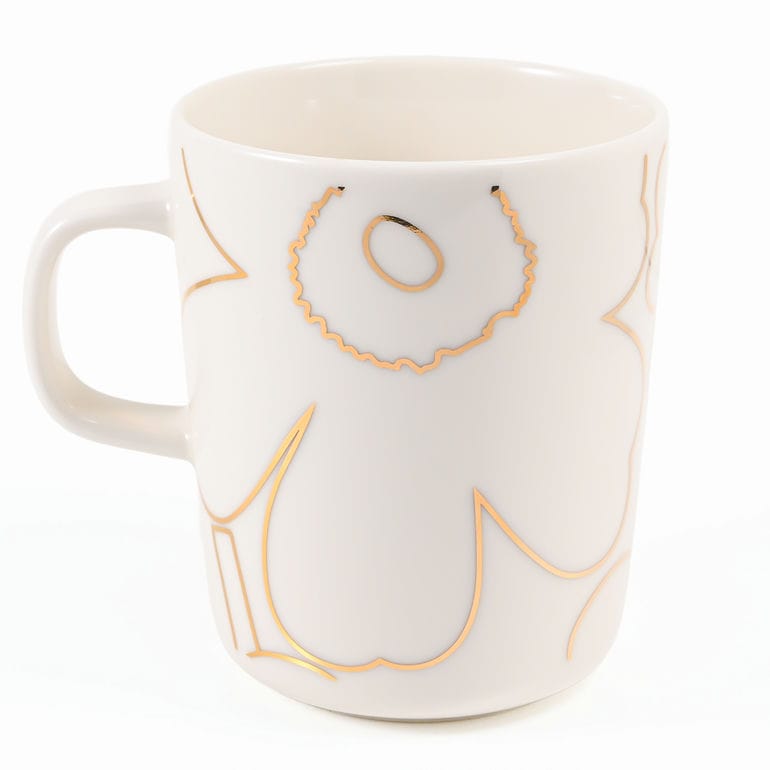 マリメッコ marimekko マグカップ コップ 250ml 2025冬新作 ピイルト ウニッコ ホワイト ゴールド 75637 075637 120 洋食器 北欧食器 北欧デザイン<br>【スペシャルラッピング660円(別売り)】