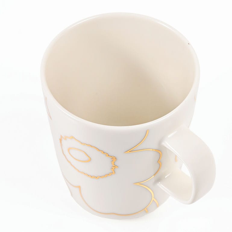 マリメッコ marimekko マグカップ コップ 250ml 2025冬新作 ピイルト ウニッコ ホワイト ゴールド 75637 075637 120 洋食器 北欧食器 北欧デザイン<br>【スペシャルラッピング660円(別売り)】