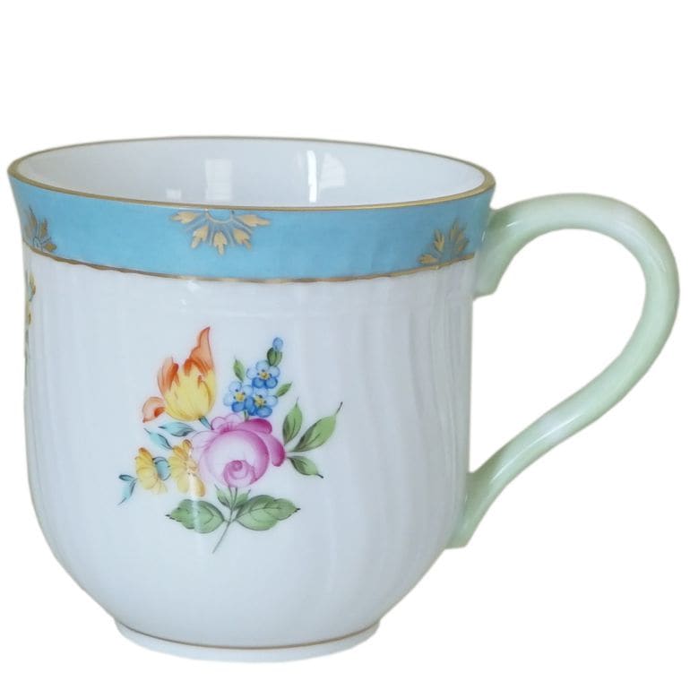 名入れ可有料 純正BOX付 ヘレンド マグカップ ローズチューリップ ブルー マグ 洋食器 手描き 200ml 1739000 RTFB 【01739000-RTFB】【スペシャルラッピング660円(別売り)】